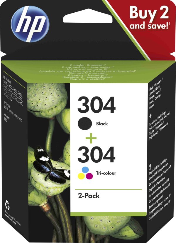 Tinteiro HP 304 Pack Preto + Color